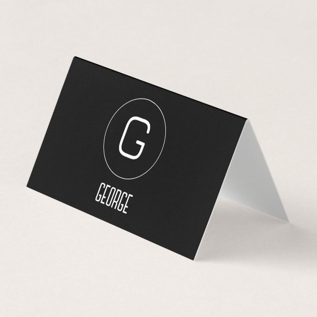 Customisable personal name logo  business card (Front)