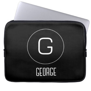 Customisable personal name logo laptop sleeve