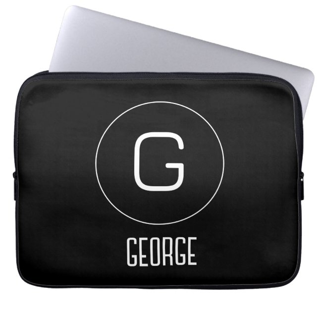 Customisable personal name logo  laptop sleeve (Front)