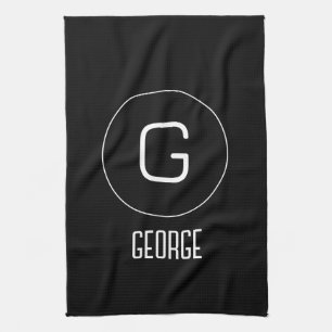 Customisable personal name logo tea towel