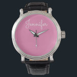 Customisable personal name, Personal name Watch<br><div class="desc">Customisable personal name,  Personal name,  monogram,  Jennifer,  calligraphic names,  initials,  birthday gifts</div>