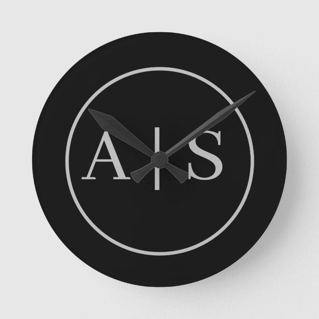 Customisable personal name round clock (Front)