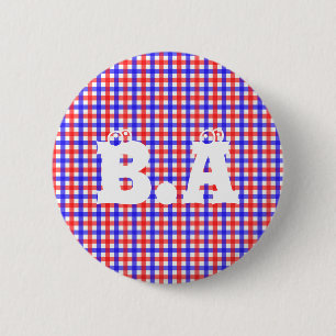 Customisable Personalise Initials Cute 6 Cm Round Badge