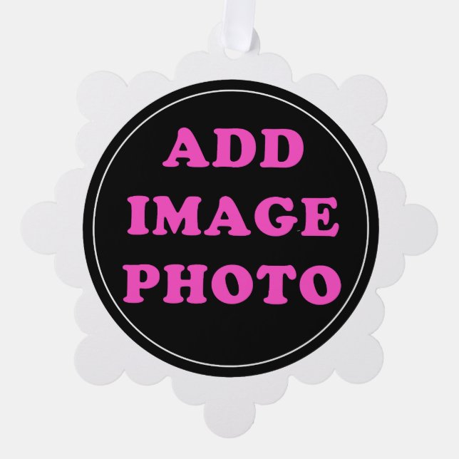 Customisable Personalised Image Photo Tree Decoration Card (Front)