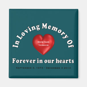 Customisable Personalised Memorial Magnet