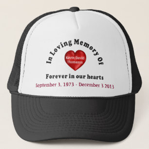 Customisable Personalised Memorial Trucker Hat