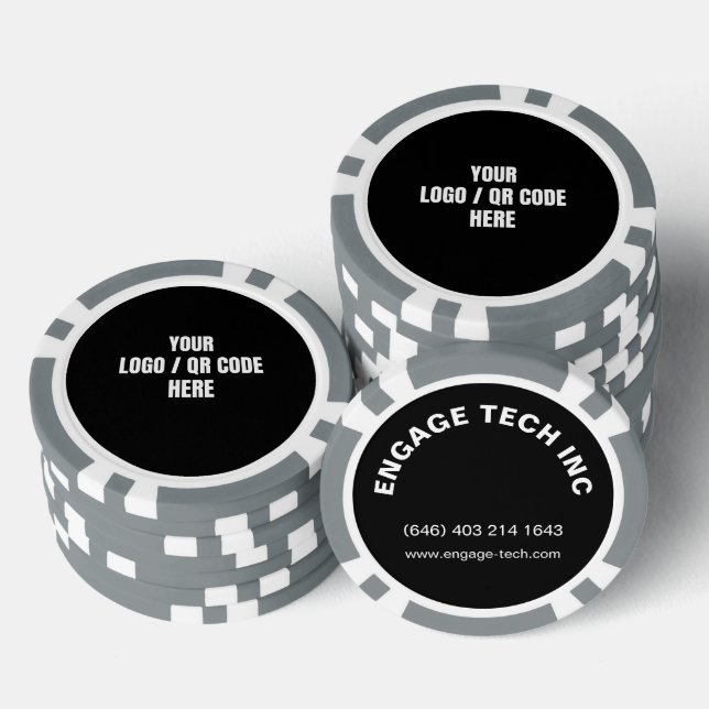 Customisable Personalised Photo Logo QR Code Brand Poker Chips (Stack)