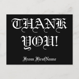 Customisable, Personalised "THANK YOU!" Postcard