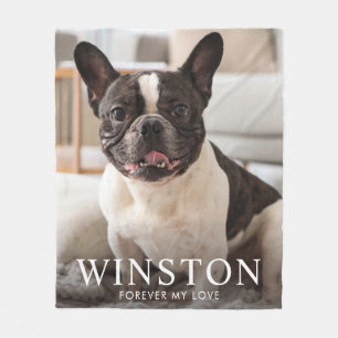 Customisable Pet Dog Memorial Photo Keepsake Fleece Blanket