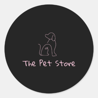 Customisable Pet/ Dog themed Classic Round Sticker