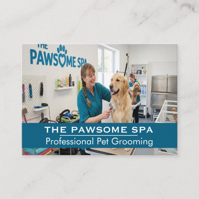 Customisable Pet Groomer Business Card (Front)