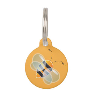Customisable Pet ID Tag - Bee Design.