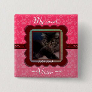 Customisable Pet Memorial 15 Cm Square Badge