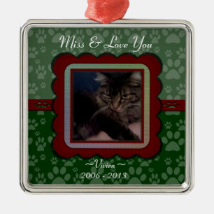 Customisable Pet Memorial  Metal Tree Decoration