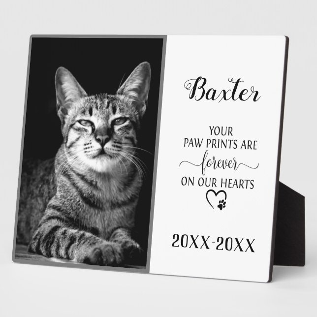 Customisable Pet Memorial Photo Plaque (Side)