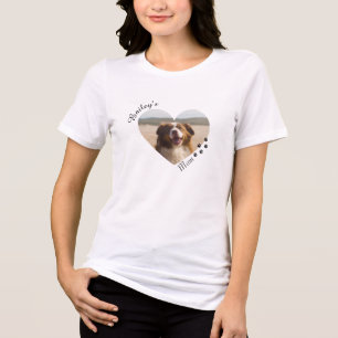 Customisable Pet Mum Heart-Shaped Photo Template  Tri-Blend Shirt