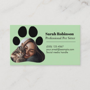 Customisable Pet Sitter Business Card with Photo 
