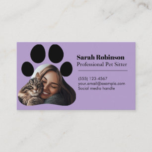 Customisable Pet Sitter Business Card with Photo 