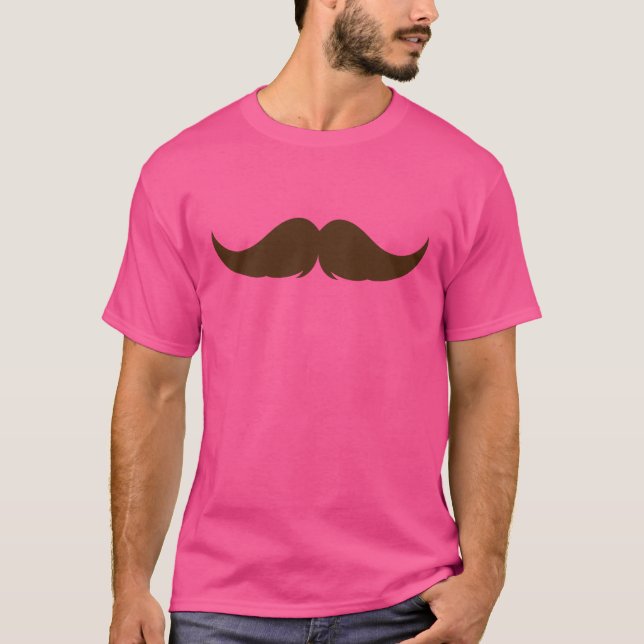 Customisable Petite Handlebar Moustache T-Shirt (Front)