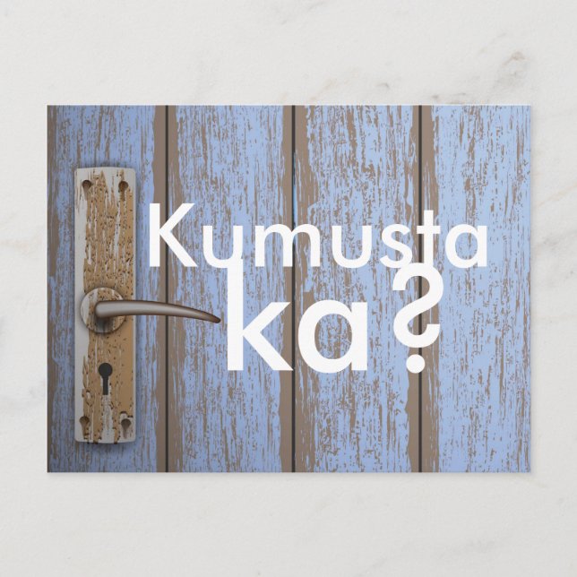 Customisable Philippines Kumusta Ka? Postcard (Front)