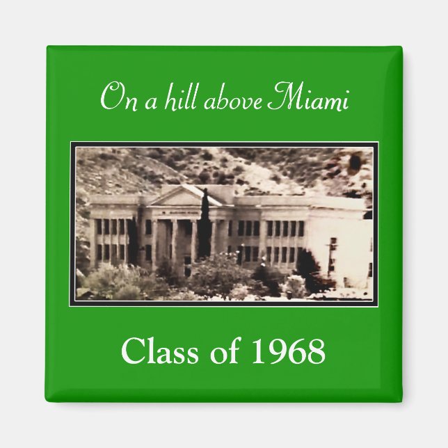 Customisable Photo and Text Magnets in Your Colour (Front)