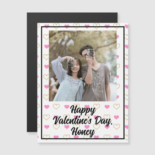 Customisable Photo and Text Valentine's Day Card (Front/Back)