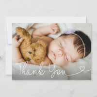 Customisable Photo Baby Girl Birth Announcement
