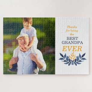Customisable Photo Best Grandpa  Jigsaw Puzzle