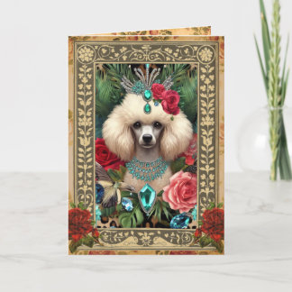 Customisable Photo Card - White Poodle