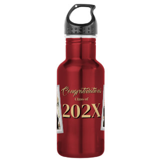 Customisable Photo Class of 202X Graduation 532 Ml Water Bottle