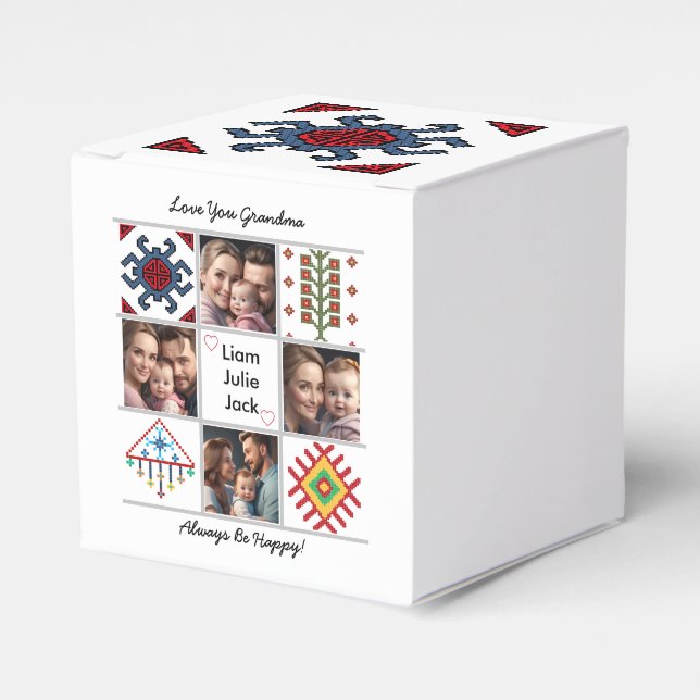 Customisable Photo Collage Favour Box (Front Side)