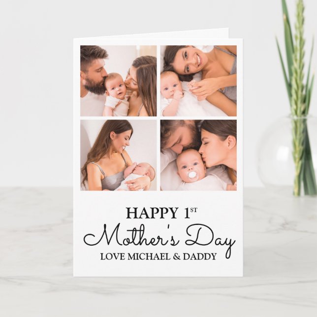Customisable  Photo Collage First Mothers Day Card (Front)