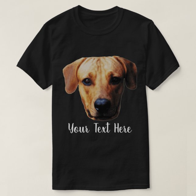 Customisable Photo Dog Face T-Shirt (Design Front)