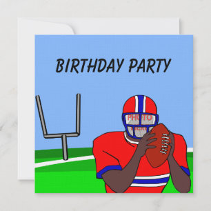 Customisable photo football party invitations AA
