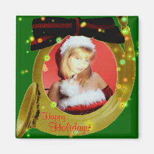 Customisable Photo Frame Christmas Magnet
