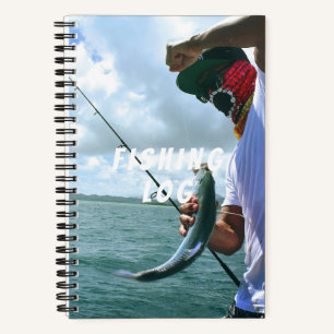 Customisable Photo Fun Memory Angler Fishing Log Notebook