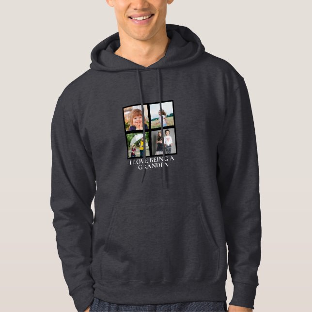 Customisable Photo Grid Simple Design Hoodie (Front)