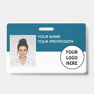 Customisable Photo ID Badge – Editable Name,