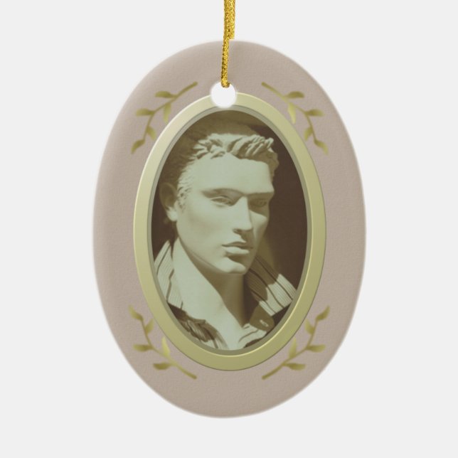 Customisable Photo Memorial / Remembrance Ceramic Tree Decoration (Front)