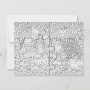 Customisable Photo "Mock" Puzzle Card-12 pieces