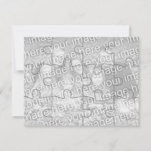 Customisable Photo "Mock" Puzzle Card-12 pieces