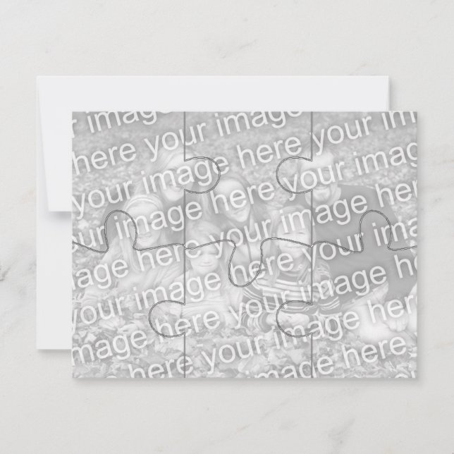 Customisable Photo "Mock" Puzzle Card-6 pieces (Front)