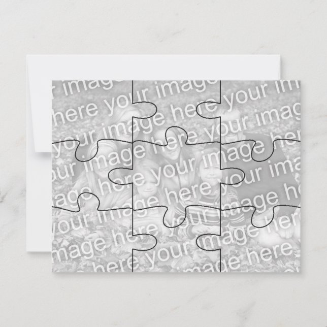 Customisable Photo "Mock" Puzzle Card-9 pieces (Front)