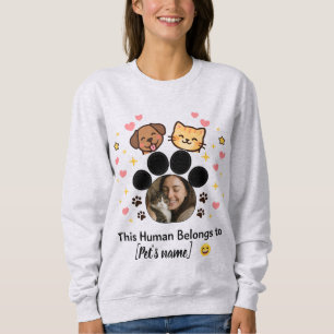 Customisable Photo & Name Pet Lover Sweatshirt