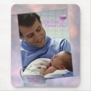 Customisable Photo Our First Fathers Day Mousepad