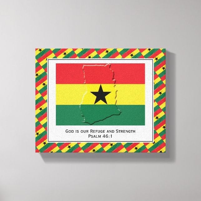 Customisable Photo | Patriotic | GHANA FLAG Canvas Print (Front)