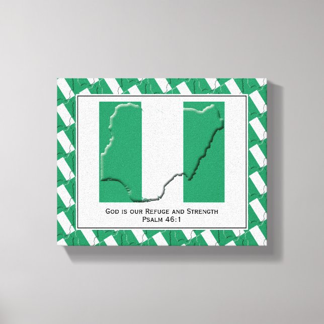 Customisable Photo | Patriotic | NIGERIA FLAG Canvas Print (Front)