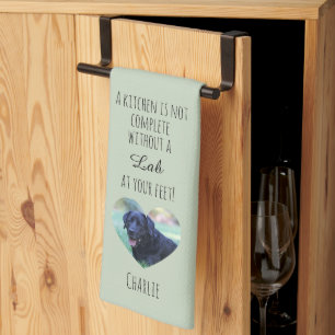 Customisable Photo & Pet Name Labrador Retriever   Tea Towel