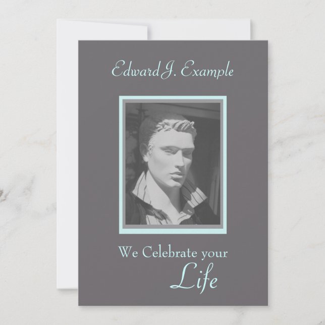 Customisable Photo Remembrance / Funeral Invitation (Front)