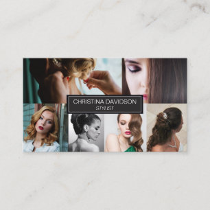 Customisable Photo Salon Makeup Hair stylist Business Card